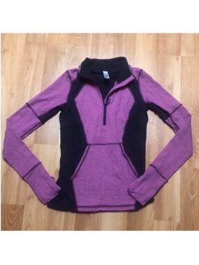 Ivivva Purple pink plum Quarter-Zip top active wear girls 14